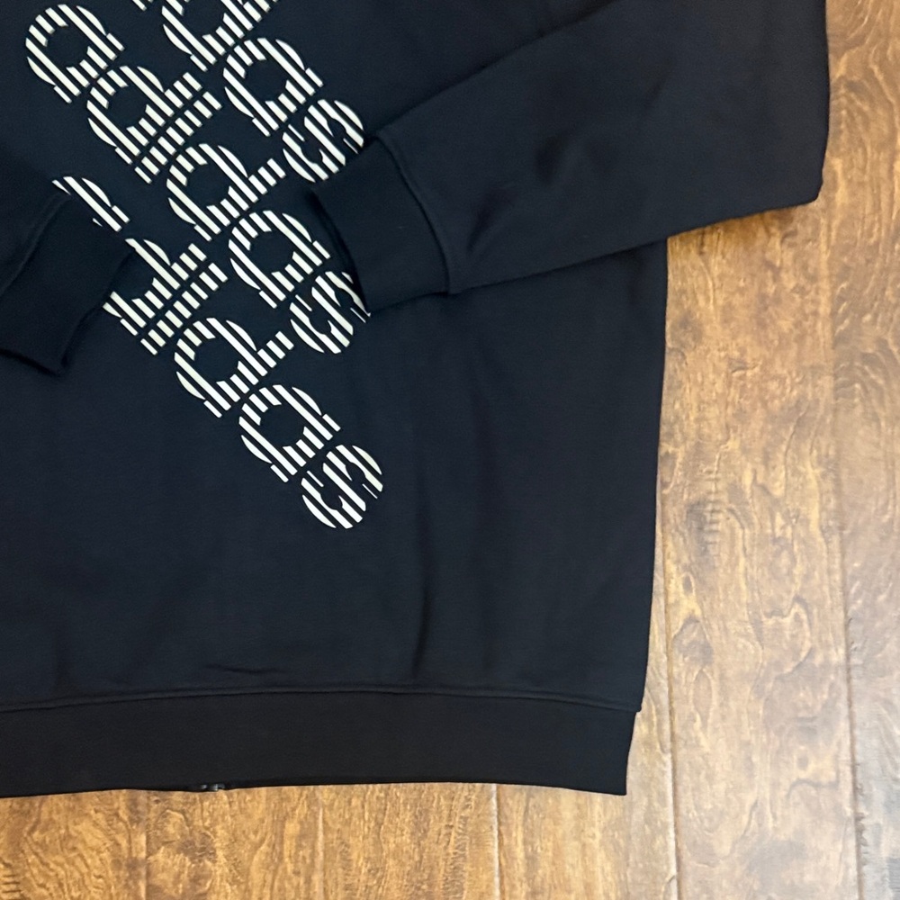 Adidas Black Graphic Logo Jacket With a Hood Size L - Picture 15 of 16